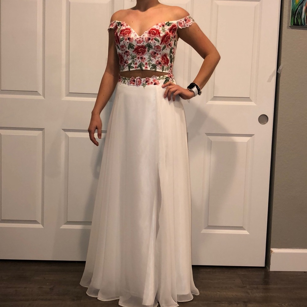 prom dress floral